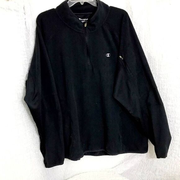 Champion Black Men's Half-Zip Sweater Size 2XL - Picture 1 of 8